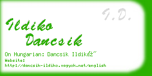 ildiko dancsik business card